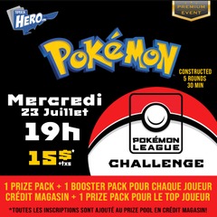 Pokemon League Challenge - Premium Event - 23 Juillet à 19h